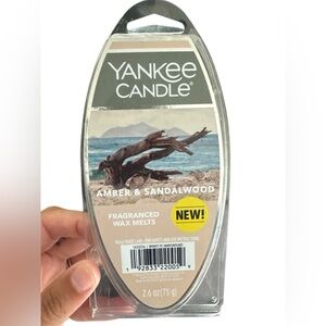 Yankee Candle Amber & Sandalwood Wax Melts NWT